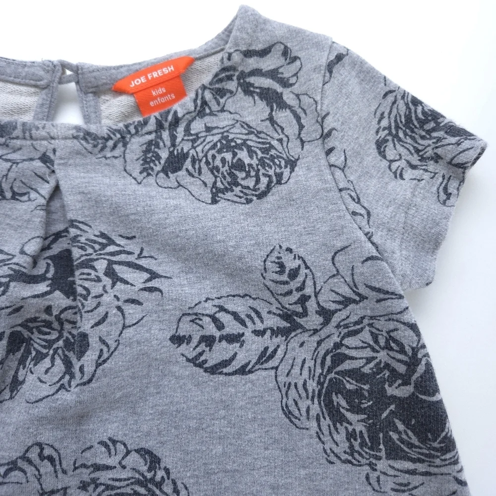 Joe Fresh Floral Print Sweatshirt Dress size 7/8 - Picture 3 of 15